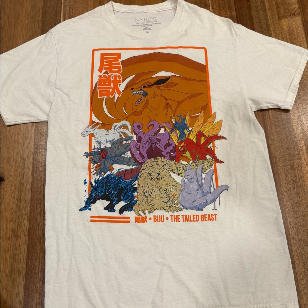 Naruto Shippuden Tailed Beasts Graphic Tee Shirt Size M - Anime Uniqlo UT